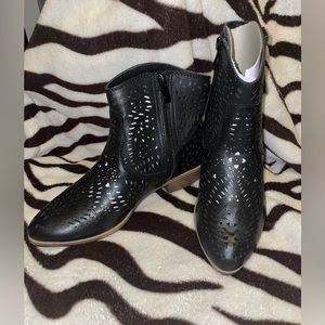 Volatile black cutout booties